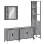 Sonoma gray plywood 4-piece bathroom cabinet set by , Bathroom furniture - Ref: Foro24-3214753, Price: 276,99 €, Discount: %