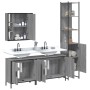 Sonoma gray plywood 4-piece bathroom cabinet set by , Bathroom furniture - Ref: Foro24-3214753, Price: 276,99 €, Discount: %