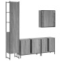 Sonoma gray plywood 4-piece bathroom cabinet set by , Bathroom furniture - Ref: Foro24-3214753, Price: 276,99 €, Discount: %