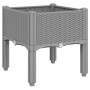 Planter with legs PP light gray 40x40x42 cm by , Pots and planters - Ref: Foro24-367887, Price: 27,49 €, Discount: %