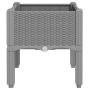 Planter with legs PP light gray 40x40x42 cm by , Pots and planters - Ref: Foro24-367887, Price: 27,49 €, Discount: %