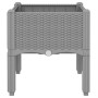 Planter with legs PP light gray 40x40x42 cm by , Pots and planters - Ref: Foro24-367887, Price: 27,49 €, Discount: %