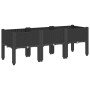 Planter with legs PP black 120x40x42 cm by , Pots and planters - Ref: Foro24-367898, Price: 66,88 €, Discount: %