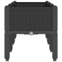 Planter with legs PP black 120x40x42 cm by , Pots and planters - Ref: Foro24-367898, Price: 66,88 €, Discount: %