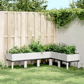 Jardinera con patas PP blanco 160x120x42 cm de , Maceteros y jardineras - Ref: Foro24-367909, Precio: 105,99 €, Descuento: %