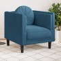 Sillón con cojín terciopelo azul de , Sofás - Ref: Foro24-372630, Precio: 177,72 €, Descuento: %