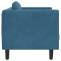 Sillón con cojín terciopelo azul de , Sofás - Ref: Foro24-372630, Precio: 177,72 €, Descuento: %