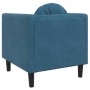 Sillón con cojín terciopelo azul de , Sofás - Ref: Foro24-372630, Precio: 177,72 €, Descuento: %