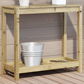 Plantation table with impregnated pine wood shelf 82.5x35x75cm by , Pot stands - Ref: Foro24-832391, Price: 64,99 €, Discount: %