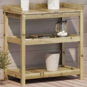 Plantagentisch mit imprägnierten Holzregalen 82,5 x 45 x 86,5 cm von , Topfständer - Ref: Foro24-832436, Preis: 101,82 €, Rab...