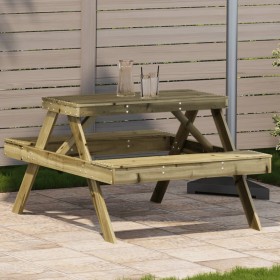 Impregnated pine wood picnic table 105x134x75 cm by , Garden tables - Ref: Foro24-832571, Price: 121,99 €, Discount: %