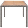 Garden table PE rattan gray solid acacia wood 190x90x75 cm by vidaXL, Garden tables - Ref: Foro24-46108, Price: 202,29 €, Dis...