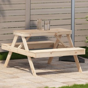 Picknicktisch aus massivem Kiefernholz, 105 x 134 x 75 cm von , Gartentische - Ref: Foro24-832567, Preis: 106,99 €, Rabatt: %