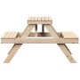 Solid pine wood picnic table 105x134x75 cm by , Garden tables - Ref: Foro24-832567, Price: 106,47 €, Discount: %