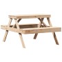 Solid pine wood picnic table 105x134x75 cm by , Garden tables - Ref: Foro24-832567, Price: 106,47 €, Discount: %