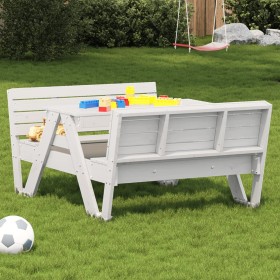 Mesa de pícnic para niños madera maciza pino blanco 88x122x58cm de , Mesas de jardín - Ref: Foro24-832602, Precio: 123,99 €, ...