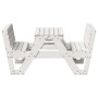 Children's picnic table solid white pine wood 88x122x58cm by , Garden tables - Ref: Foro24-832602, Price: 123,77 €, Discount: %