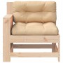 Garden sofa with armrests and cushion in solid pine wood by , Outdoor sofas - Ref: Foro24-844919, Price: 80,15 €, Discount: %