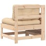 Garden sofa with armrests and cushion in solid pine wood by , Outdoor sofas - Ref: Foro24-844919, Price: 80,15 €, Discount: %