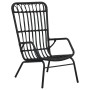 Black synthetic rattan garden chair by vidaXL, Garden chairs - Ref: Foro24-48581, Price: 178,87 €, Discount: %