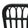 Silla de jardín de ratán sintético negro de vidaXL, Sillas de jardín - Ref: Foro24-48581, Precio: 178,87 €, Descuento: %