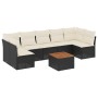 8-teiliges Gartensofa-Set und schwarze synthetische Rattankissen von , Gartensets - Ref: Foro24-3255902, Preis: 464,85 €, Rab...