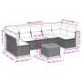 8-teiliges Gartensofa-Set und schwarze synthetische Rattankissen von , Gartensets - Ref: Foro24-3255902, Preis: 464,85 €, Rab...