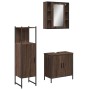 Set de muebles de baño 3 pzas madera contrachapada roble marrón de , Muebles de baño - Ref: Foro24-3214764, Precio: 188,49 €,...