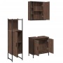 Set de muebles de baño 3 pzas madera contrachapada roble marrón de , Muebles de baño - Ref: Foro24-3214764, Precio: 188,49 €,...