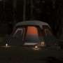 Family tent with LED 6 people quick opening gray orange by , tents - Ref: Foro24-94309, Price: 178,21 €, Discount: %