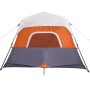 Family tent with LED 6 people quick opening gray orange by , tents - Ref: Foro24-94309, Price: 178,21 €, Discount: %