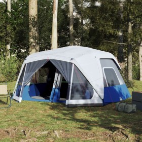 Family tent with LED 10 people quick opening light blue by , tents - Ref: Foro24-94302, Price: 282,99 €, Discount: %