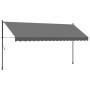 Toldo retráctil de tela y acero gris antracita 400x150 cm de , Toldos - Ref: Foro24-368742, Precio: 145,60 €, Descuento: %