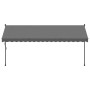 Toldo retráctil de tela y acero gris antracita 400x150 cm de , Toldos - Ref: Foro24-368742, Precio: 145,60 €, Descuento: %