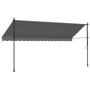 Toldo retráctil de tela y acero gris antracita 400x150 cm de , Toldos - Ref: Foro24-368742, Precio: 145,60 €, Descuento: %