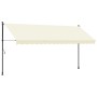 Cream fabric and steel retractable awning 400x150 cm by , Awnings - Ref: Foro24-368749, Price: 95,82 €, Discount: %