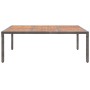 Garden table PE rattan and gray acacia wood 200x150x74 cm by vidaXL, Garden tables - Ref: Foro24-46135, Price: 259,27 €, Disc...