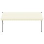 Toldo retráctil de tela y acero crema 400x150 cm de , Toldos - Ref: Foro24-368749, Precio: 95,82 €, Descuento: %