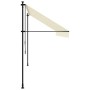 Toldo retráctil de tela y acero crema 400x150 cm de , Toldos - Ref: Foro24-368749, Precio: 95,82 €, Descuento: %