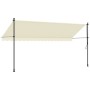 Toldo retráctil de tela y acero crema 400x150 cm de , Toldos - Ref: Foro24-368749, Precio: 95,82 €, Descuento: %