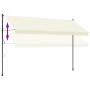 Cream fabric and steel retractable awning 400x150 cm by , Awnings - Ref: Foro24-368749, Price: 95,82 €, Discount: %