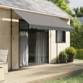 Anthracite gray fabric and steel retractable awning 300x150 cm by , Awnings - Ref: Foro24-368740, Price: 101,99 €, Discount: %