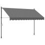 Toldo retráctil de tela y acero gris antracita 300x150 cm de , Toldos - Ref: Foro24-368740, Precio: 102,31 €, Descuento: %