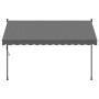 Toldo retráctil de tela y acero gris antracita 300x150 cm de , Toldos - Ref: Foro24-368740, Precio: 102,31 €, Descuento: %