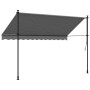 Toldo retráctil de tela y acero gris antracita 300x150 cm de , Toldos - Ref: Foro24-368740, Precio: 102,31 €, Descuento: %