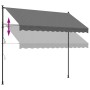 Toldo retráctil de tela y acero gris antracita 300x150 cm de , Toldos - Ref: Foro24-368740, Precio: 102,31 €, Descuento: %