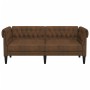 Sofá chesterfield de 2 plazas tela marrón de , Sofás - Ref: Foro24-372555, Precio: 325,49 €, Descuento: %