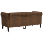 Sofá chesterfield de 2 plazas tela marrón de , Sofás - Ref: Foro24-372555, Precio: 325,49 €, Descuento: %