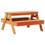 Mesa de pícnic para niños madera pino marrón cera 88x97x52 cm de , Mesas de jardín - Ref: Foro24-844656, Precio: 89,69 €, Des...