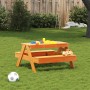 Kinder-Picknicktisch aus Wachs, braunes Kiefernholz, 88 x 97 x 52 cm von , Gartentische - Ref: Foro24-844656, Preis: 89,69 €,...